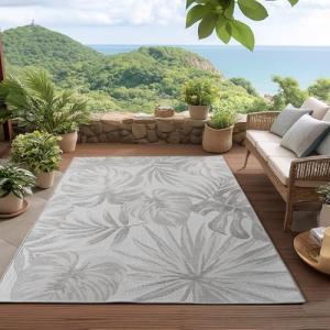 HomebyHome Alfombra para exteriores, color gris, 120 x 170…