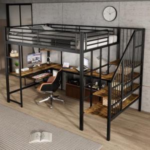 Cama entrepiso de hierro 120 x 200 cm, litera para adultos…