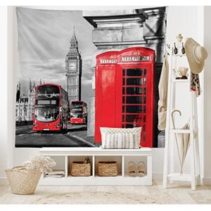 ABAKUHAUS Londres Tapiz de Pared y Cubrecama Suave, Londres…