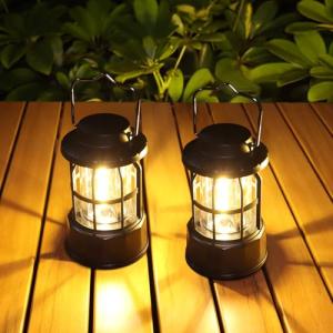 2 Piezas Lámpara de Camping LED a Pilas, Farol Camping 3 Mo…