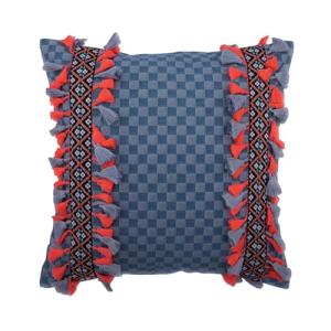 The HomeCentric Azul Cojin, 65 x 65 cm Mezclilla Cushion Co…