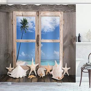 ABAKUHAUS Playa Cortina de Baño, Conchas Estrellas de mar P…