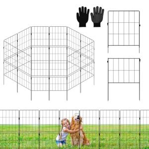 Set de 10 Vallas de Jardín Exterior, 81cm x 32cm Valla Deco…
