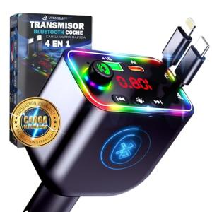 UTENSILIFY® Super Pack 2 En 1 Transmisor FM Bluetooth Coche…