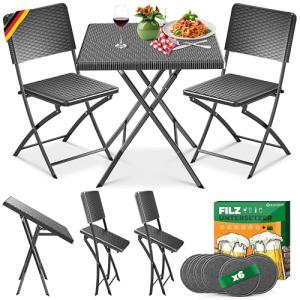 KESSER® Juego de muebles de balcón de 3 piezas con 2 sillas…