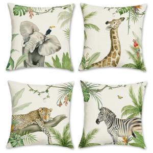 Bonhause Fundas Cojines Animales Tropicales 45 x 45 cm Fund…