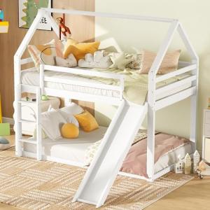 Lexiou Cama individual cama infantil cama litera con tobogá…