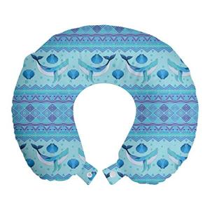 ABAKUHAUS Ballena Cojín de Viaje para Soporte de Cuello, oc…