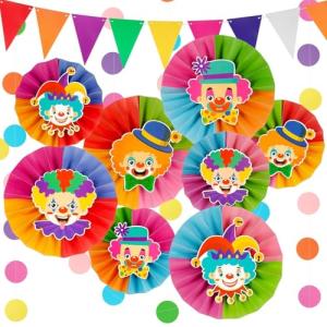 BOFUNX 10pcs Decoración Carnaval de Circo Payaso Colgantes…