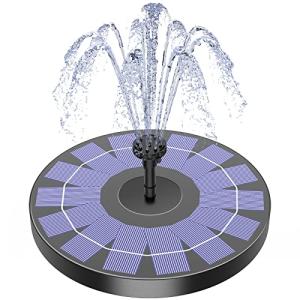 AISITIN Fuente Solar Jardin Exterior 2,5W, Bomba de Agua So…
