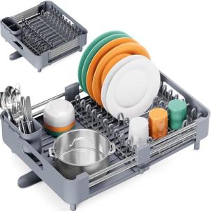 KINGRACK Escurreplatos, Escurridor de Platos Extensible, Es…