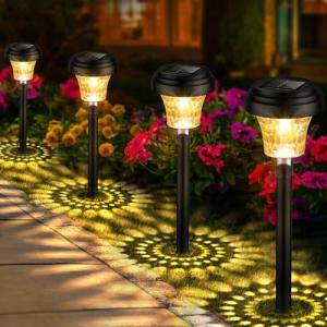 FOMYHEARD - Lámpara solar exterior para jardín, 8 piezas, l…