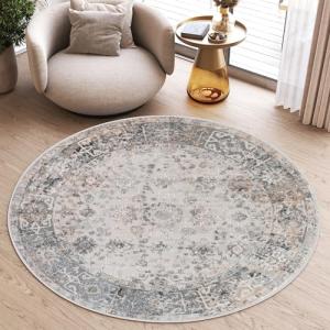 TAPISO Valley Redonda Alfombra Pelo Corto Brillante Suave C…