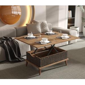 Modern City - Mesa de centro con tapa elevable, diseño conv…