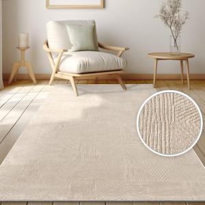 Paco Home Alfombra de Sala Pelo Corto, Motivo geométrico Ab…