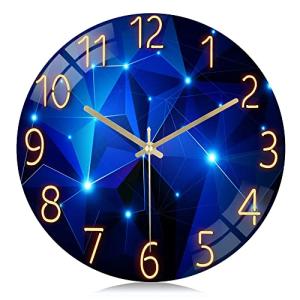 Lafocuse Reloj de Pared Vidrio Cielo Estrellado Creativo, S…