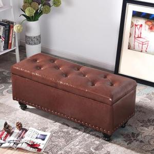 Banco de almacenamiento grande con asiento, elegante soluci…