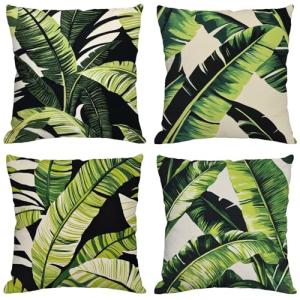 Verde Cojines Exterior Impermeable Hoja Fundas Cojines 80x8…