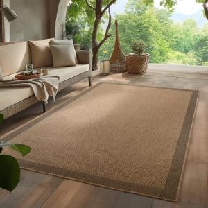 Homebyhome Alfombra Exterior y Interior 160x230 cm Beige Re…