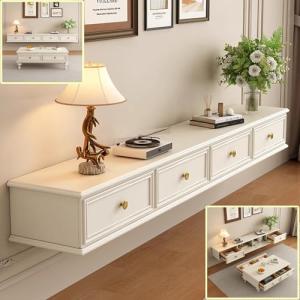 XDXINY Consola multimedia tv flotante con cajones y gestión…