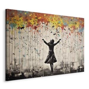 murando - Cuadro en Lienzo Banksy 120x80 cm Impresión de 1…