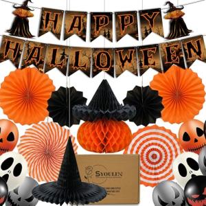 Syoulin-29 Piezas Juego de decoración de Halloween ，pancart…