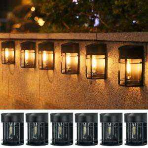 nipify Luz Solar Exterior Jardin, 6 Paquete Apliques Exteri…