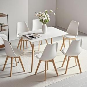 TTATC Mesa de Comedor con Juego de 6 Sillas, Mesa de Comedo…