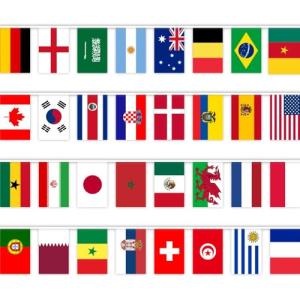 200 Banderas países, banderitas internacionales, Guirnalda…