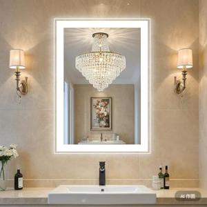 DHQCQL Espejos de Baño con LED, 220 V, IP54, Espejo de Baño…