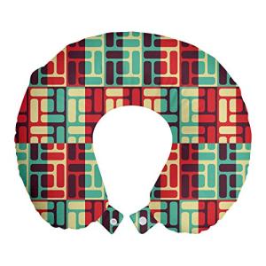 ABAKUHAUS Geométrico Cojín de Viaje para Soporte de Cuello,…