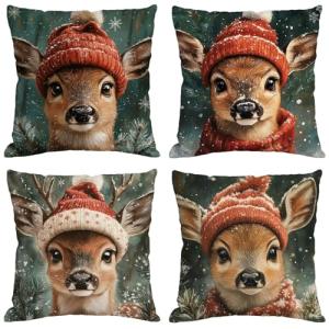 Navidad Cojines Exterior Impermeable Lino Fundas Cojines 70…