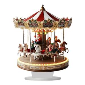 Genérico Decoración De Navidad Carrusel, Acrílico Adorno De…