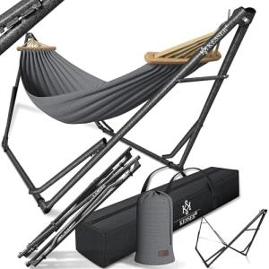 KESSER® Hamaca Vill con estructura de metal, plegable, ajus…