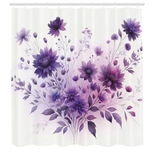 ABAKUHAUS Morado Cortina de Baño, Avant-Garde Ramillete de…