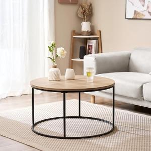[en.casa] Mesa de Centro Redonda Mesa Sofá para Salón Table…