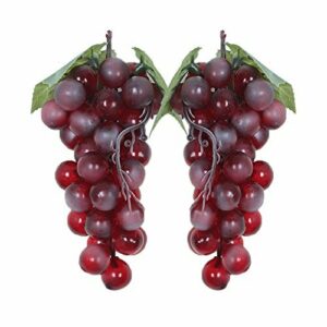 WADY 2 Uvas Decorativas de plástico para Vino, Uvas, Frutos…