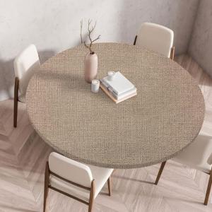 Chickwin Manteles de Mesa Impermeable Redondo Lavable, Mant…