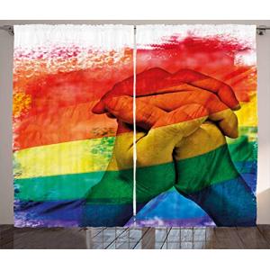 ABAKUHAUS Orgullo Cortinas, Pareja Gay Agarrados de la Mano…