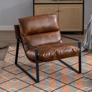 chairus Silla ocasional de piel sintética, tapizada, modern…