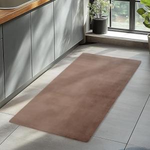 HomebyHome Alfombra Runner Marrón 60x100 cm Alfombra de Pel…