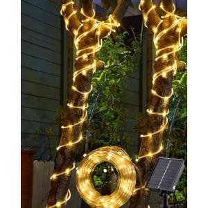 Tacobey Guirnalda Luces de Tubo Exterior Solar, 10m 100 led…