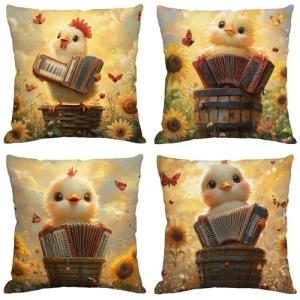 Girasol Cojines Exterior Impermeable Terciopelo Fundas Coji…