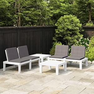 MOONAIRY Set de Muebles de jardín 4 Piezas, Muebles Jardin…
