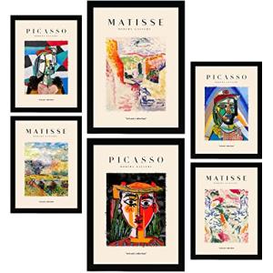 Nacnic Set de 6 Posters de Picasso y Matisse. Siglo Pasado.…