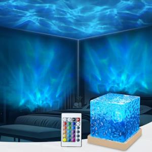 GY Wave Lamp Cubo, Proyector Oceano y Galaxia, Lámpara Efec…