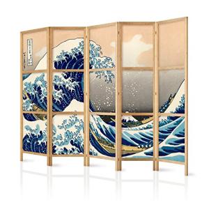 murando - Biombo XXL Kanagawa 225x171 cm - 5 Paneles - Lien…