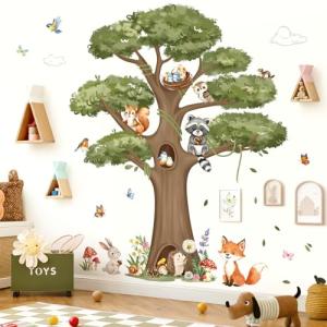 decalmile Pegatinas de Pared Infantiles Animales Árbol Gran…