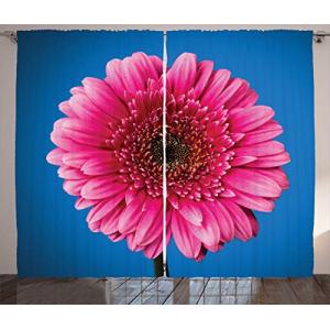 ABAKUHAUS Rosa Oscuro Cortinas, Flor de Gerbera, Sala de Es…