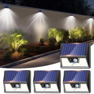 nipify Luz Solar Exterior,【4 Paquete/3 Modos】 Focos Led Sol…